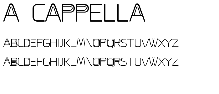 A CAPPELLA font